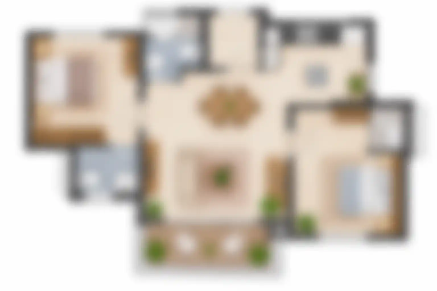 2 BHK Large Floor Plan (Blurred Preview)